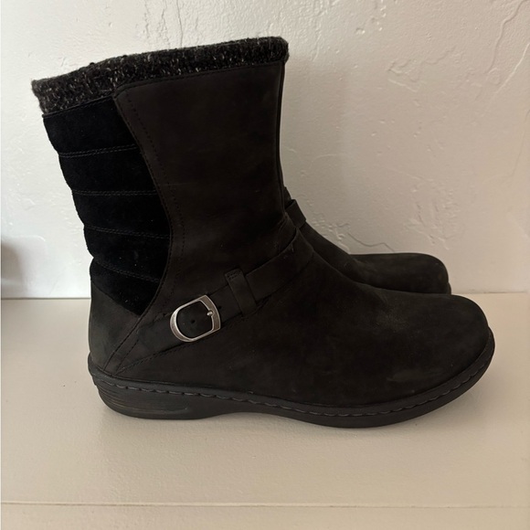 Teva Nopal Mid Black Leather Boots 9 - Picture 1 of 5
